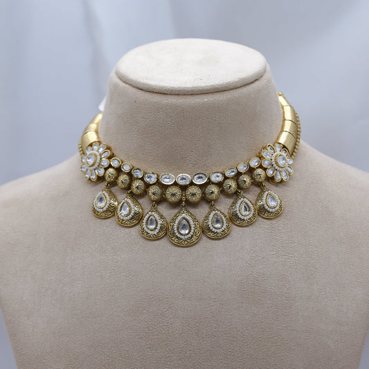 Original Kundan Necklace Set - Rajwadi Collection