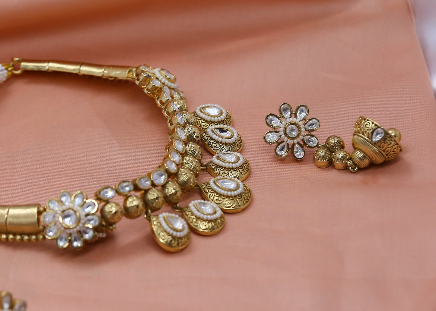 Original Kundan Necklace Set - Rajwadi Collection