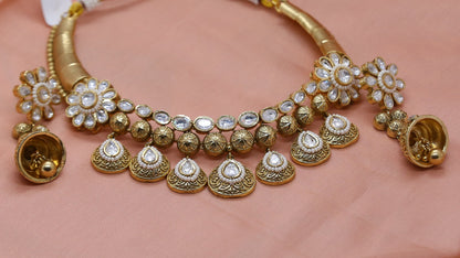 Original Kundan Necklace Set - Rajwadi Collection