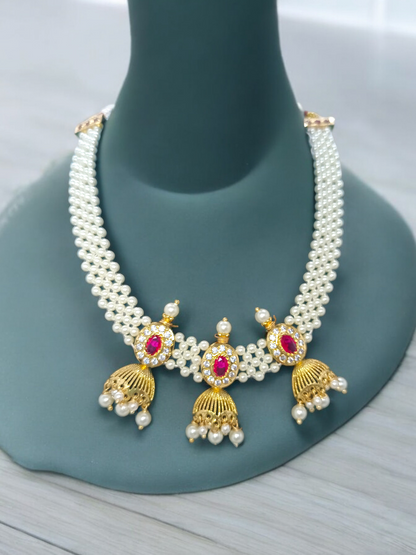 Elegant Pearl Necklace Set For Women